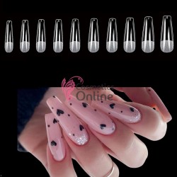 Tipsuri Medium Coffin 100 bucati fara bordura Transparenta TPS99BB